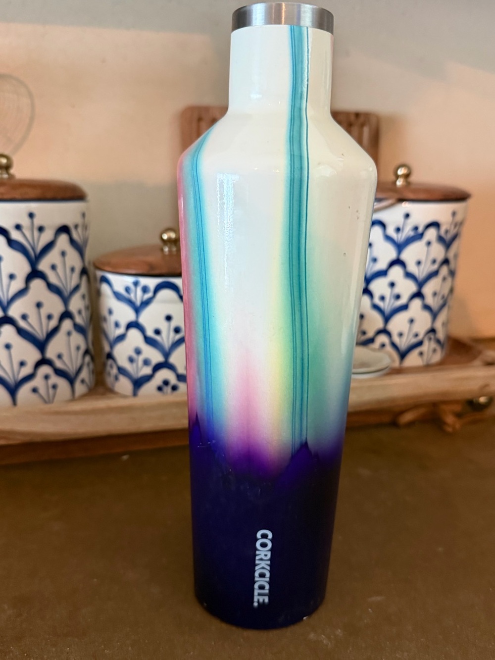 Corkcicle Ombre Stainless Vase in Teal, Purple, Pink & Yellow